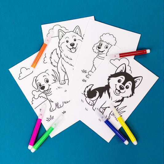 dog colouring sheets ace&cat